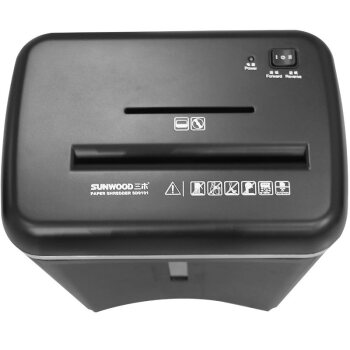 三木SD9101碎紙機(jī)5級保密粒狀碎紙8張次雙入紙口辦公碎紙機(jī) 黑色